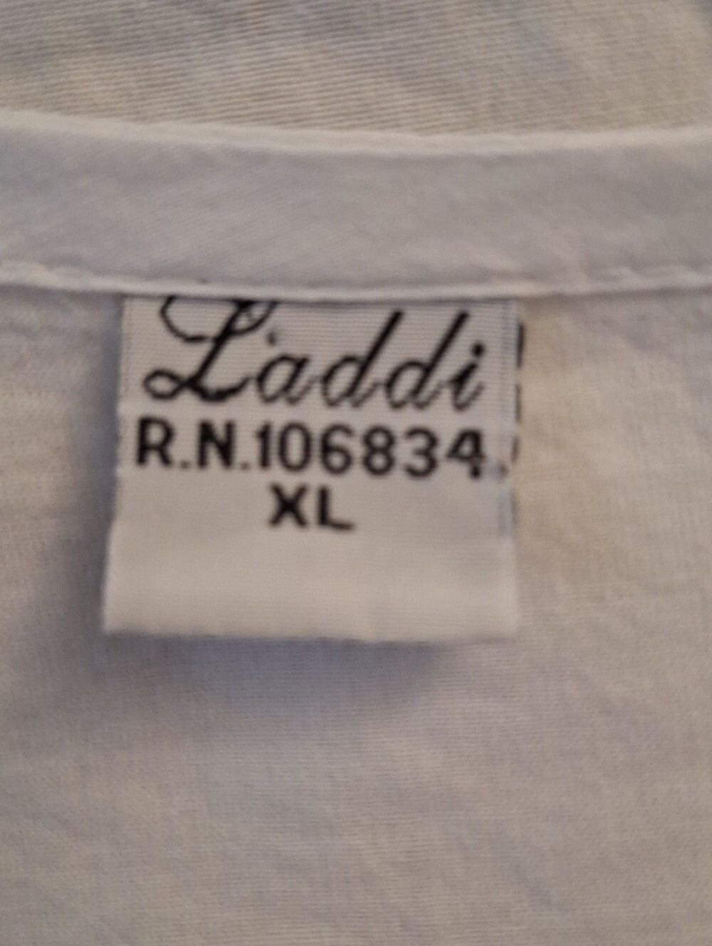 XL White Eyelette Tunic Top V-shaped Front 3/4 InSleeves - Picture 8 of 10